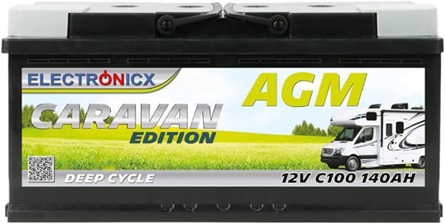 Electronicx AGM Caravan 12V 140Ah – Testsieger AGM-Batterie 140Ah