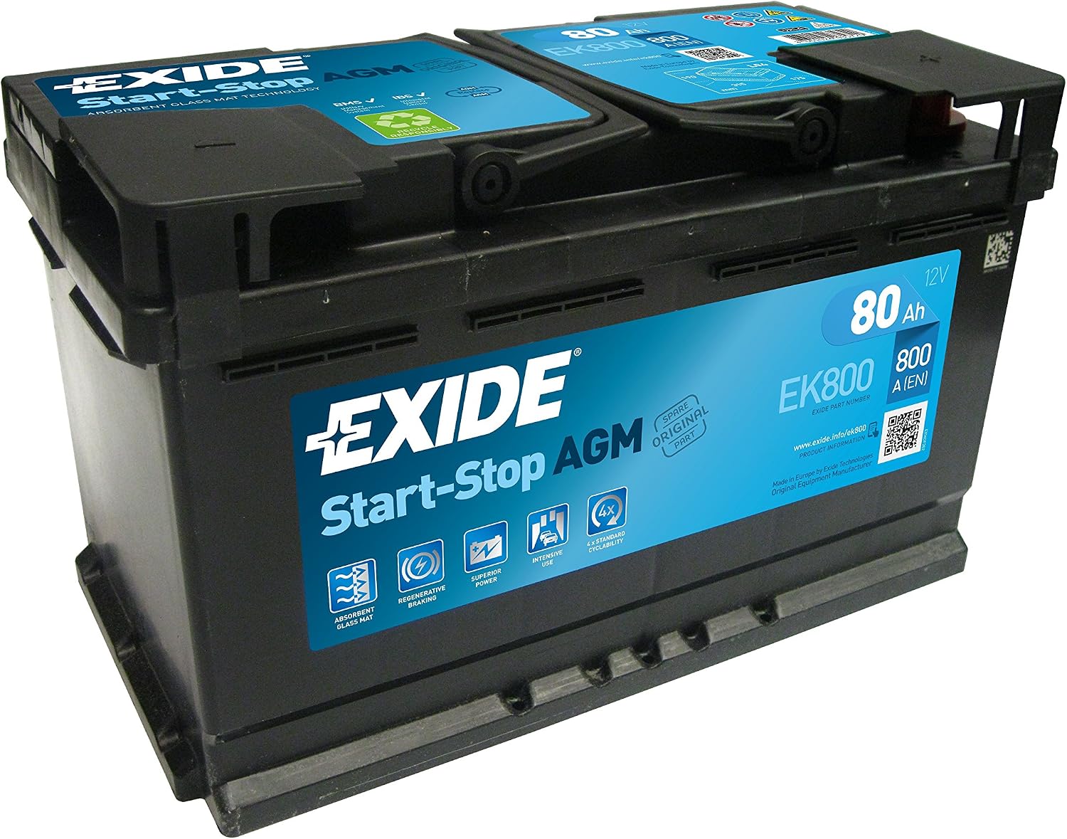 Exide EK800 AGM 80 Ah