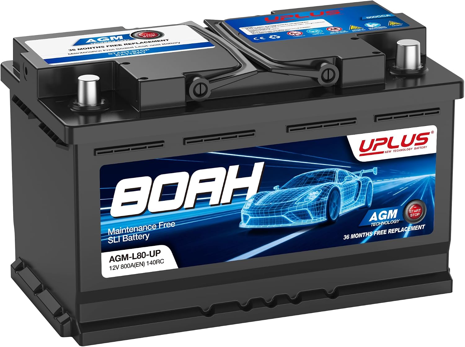 UPLUS AGM-L80-UP 80 Ah