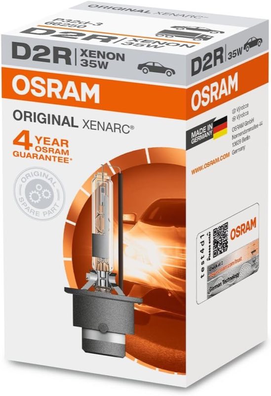 Osram 66250 Xenarc D2R Xenon Scheinwerferlampen Autoglühbirnen, Faltschachtel – Testsieger D2R-Xenonbrenner