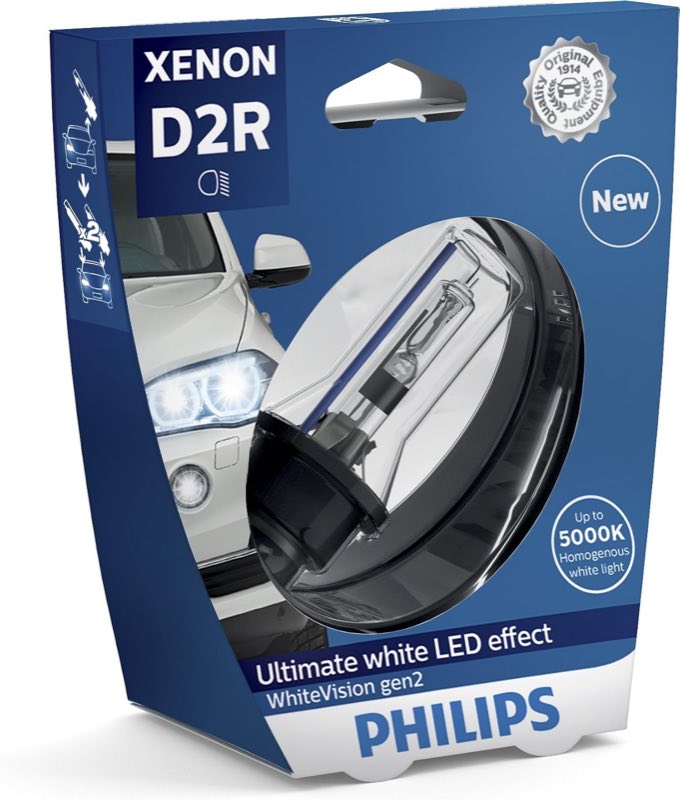 Philips 85126WHV2S1 Xenon-Scheinwerferlampe WhiteVision D2R Gen2, Einzelblister