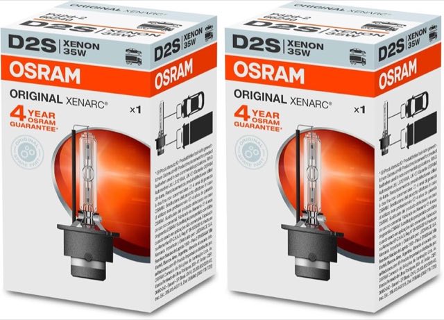 Osram Xenarc Original D2S 66240, 2 Stück – Testsieger D2S-Xenon-Brenner
