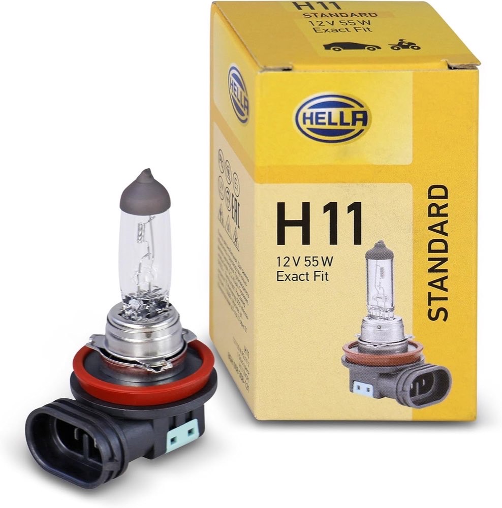 HELLA 8GH 008 358-121 Glühlampe - H11 - Standard - 12V - 55W – Testsieger H11-Lampe