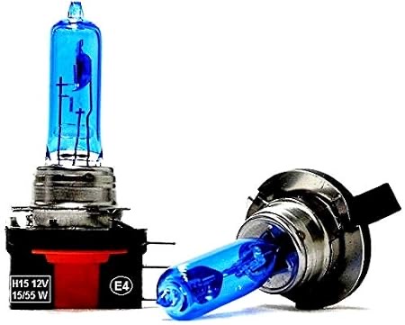 BLUETECH BLUETECH 2 Stück H15 XENON POWER BLUE 9500Kelvin 15/55 Watt 12 Volt PGJ23t-1 Fassung mit E Prüfzeichen und STVZO Zulassung