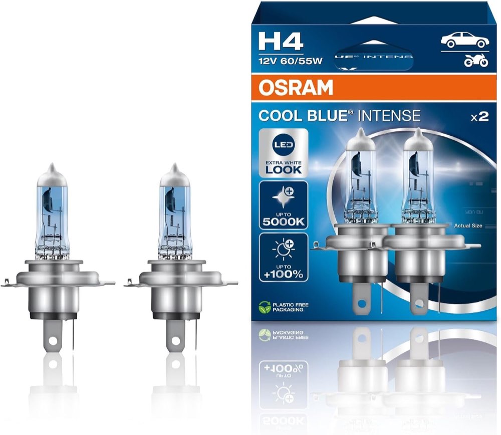 Osram Cool Blue Intense H4 (2er) – Testsieger H4-Lampe