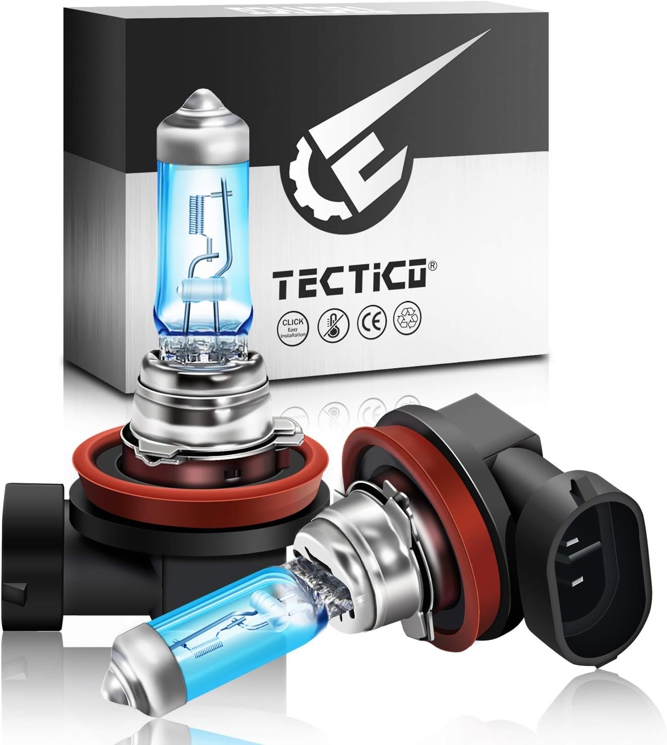 TECTICO H8 Warmweiß 4300 K, 2er-Pack