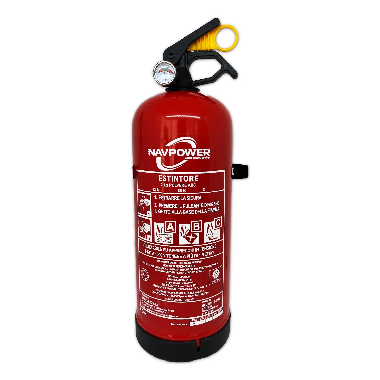 Feuerlöscher 1 kg ABC RINA und MED geprüft
