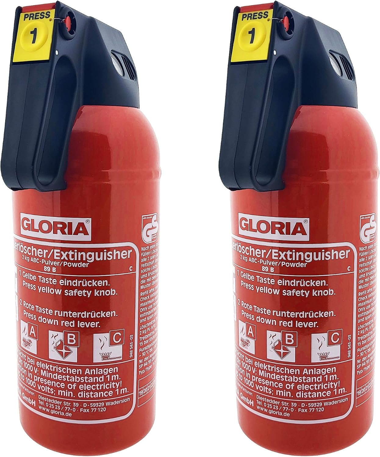 MBS FIRE 2× Gloria P2GM (2 kg)