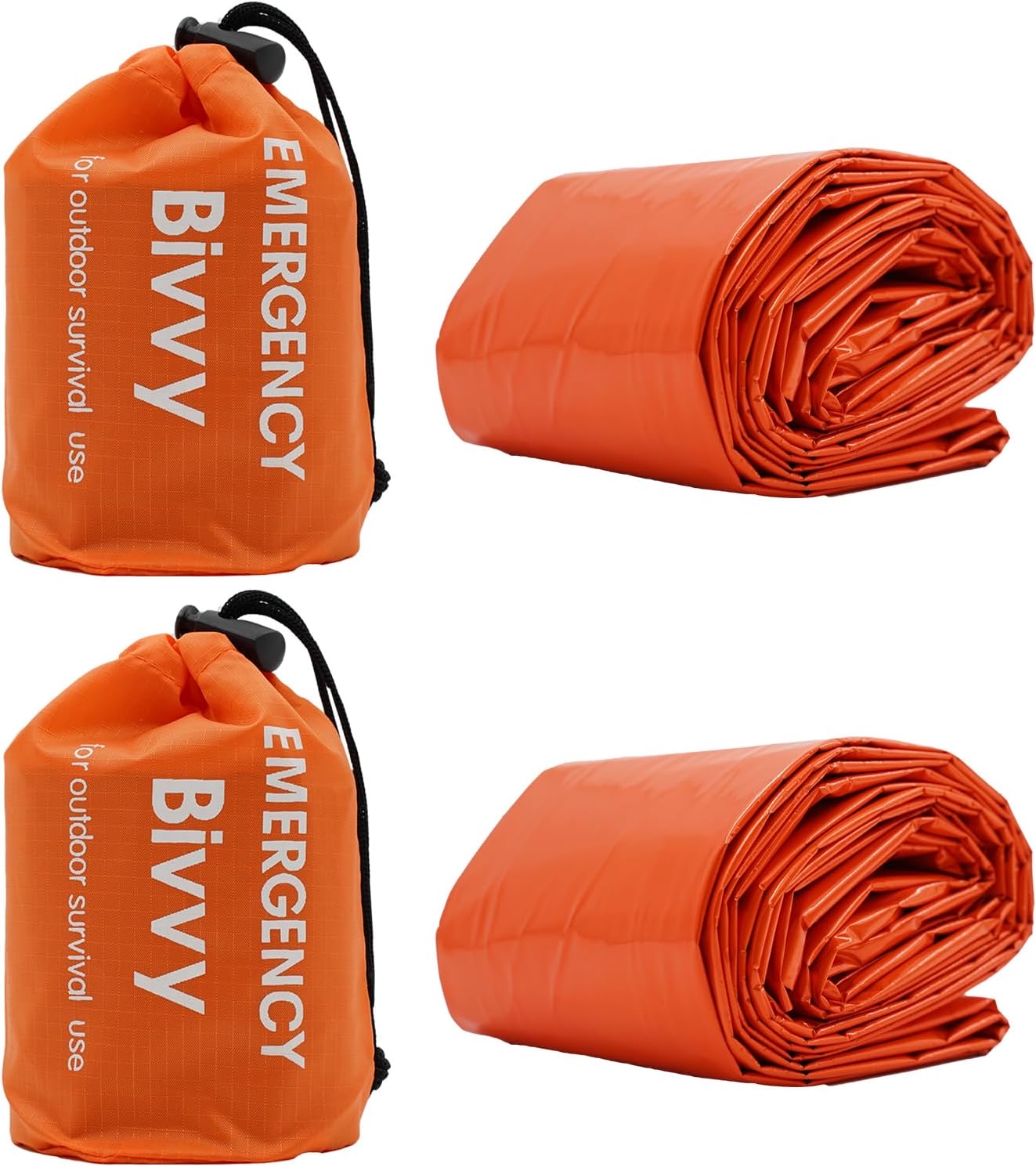 RLXMARTD Notfall Schlafsack 2er Orange