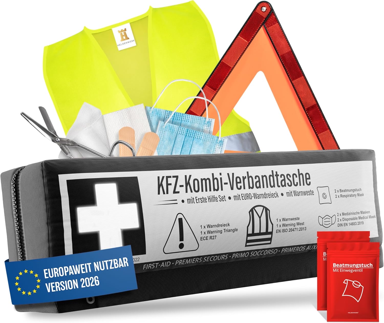 HELDENWERK HELDENWERK Erste Hilfe Set Auto 3in1