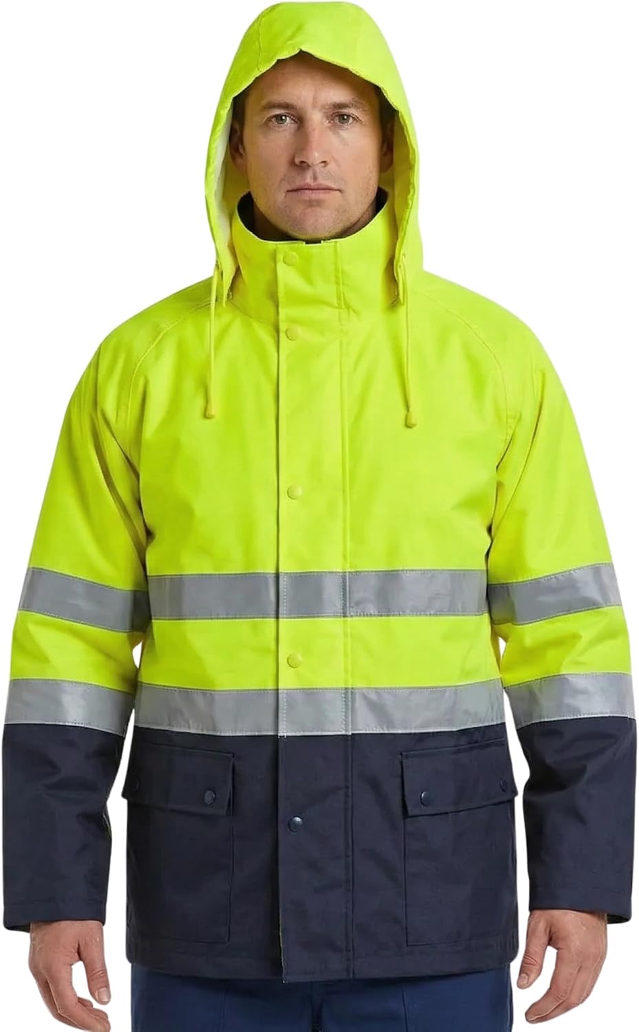 NEO TOOLS Warnschutz-Regenjacke