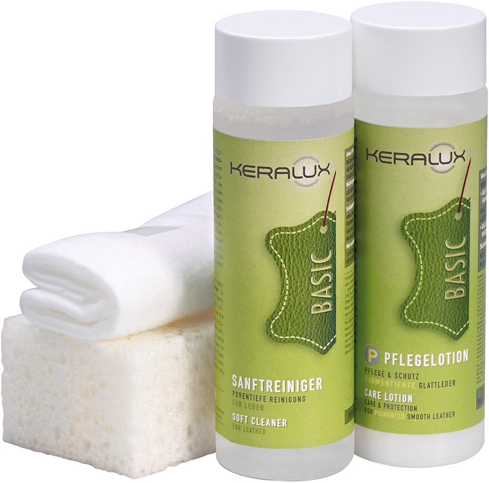KERALUX Lederpflege Set P für pigmentiertes Leder Sofa & Auto
