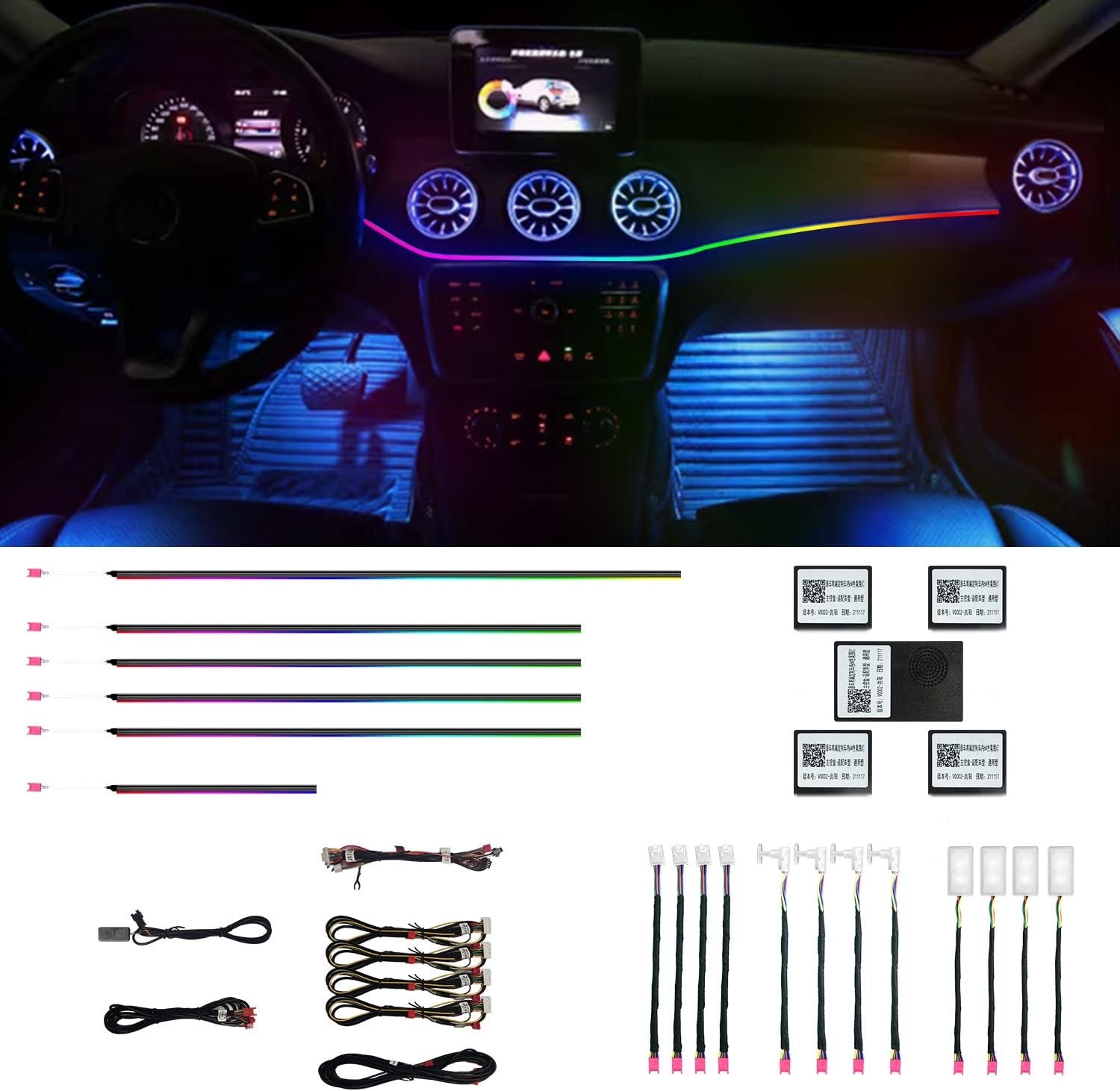 HMYC 18-in-1 LED Acryl Innenraumbeleuchtung