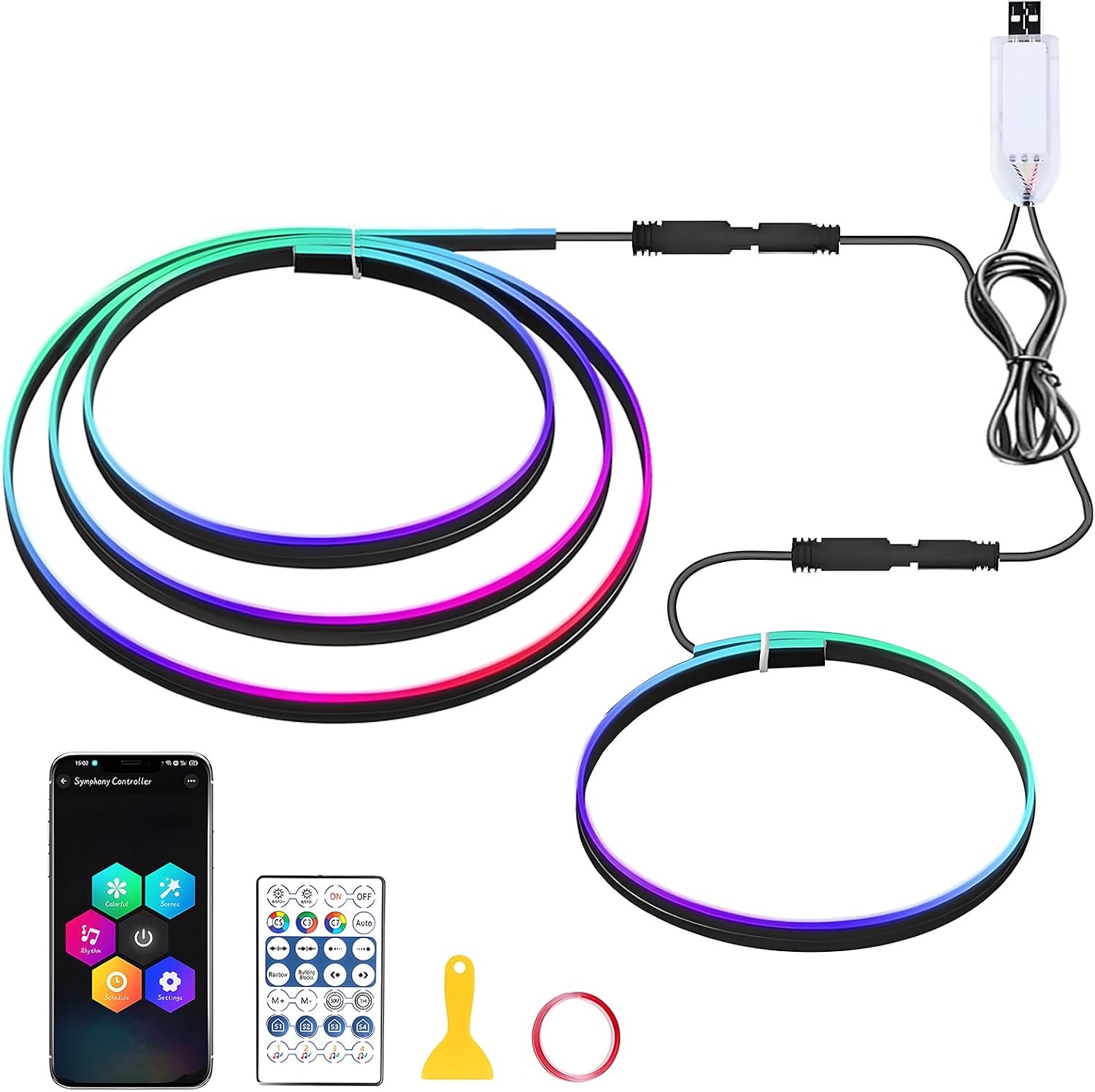 XunHe LED Innenbeleuchtung 110 cm + 35 cm