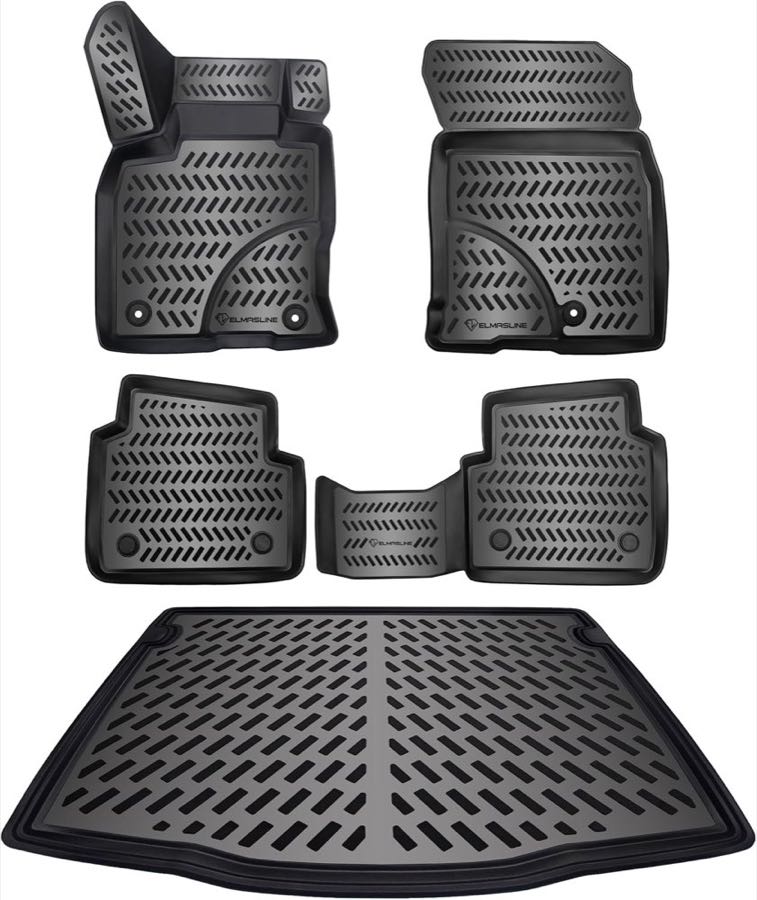 Elmasline Set Fußmatten und Kofferraumwanne Ford Kuga 3
