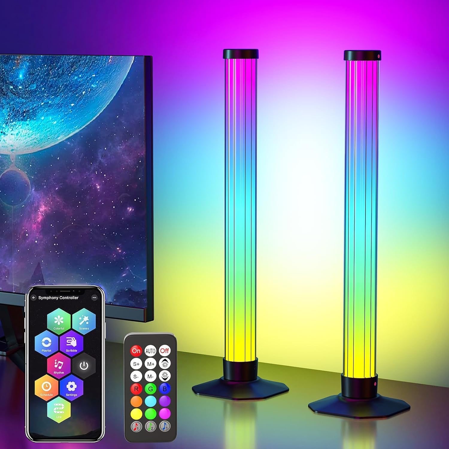 FUPT 360° Smart LED Light Bar 2er-Set