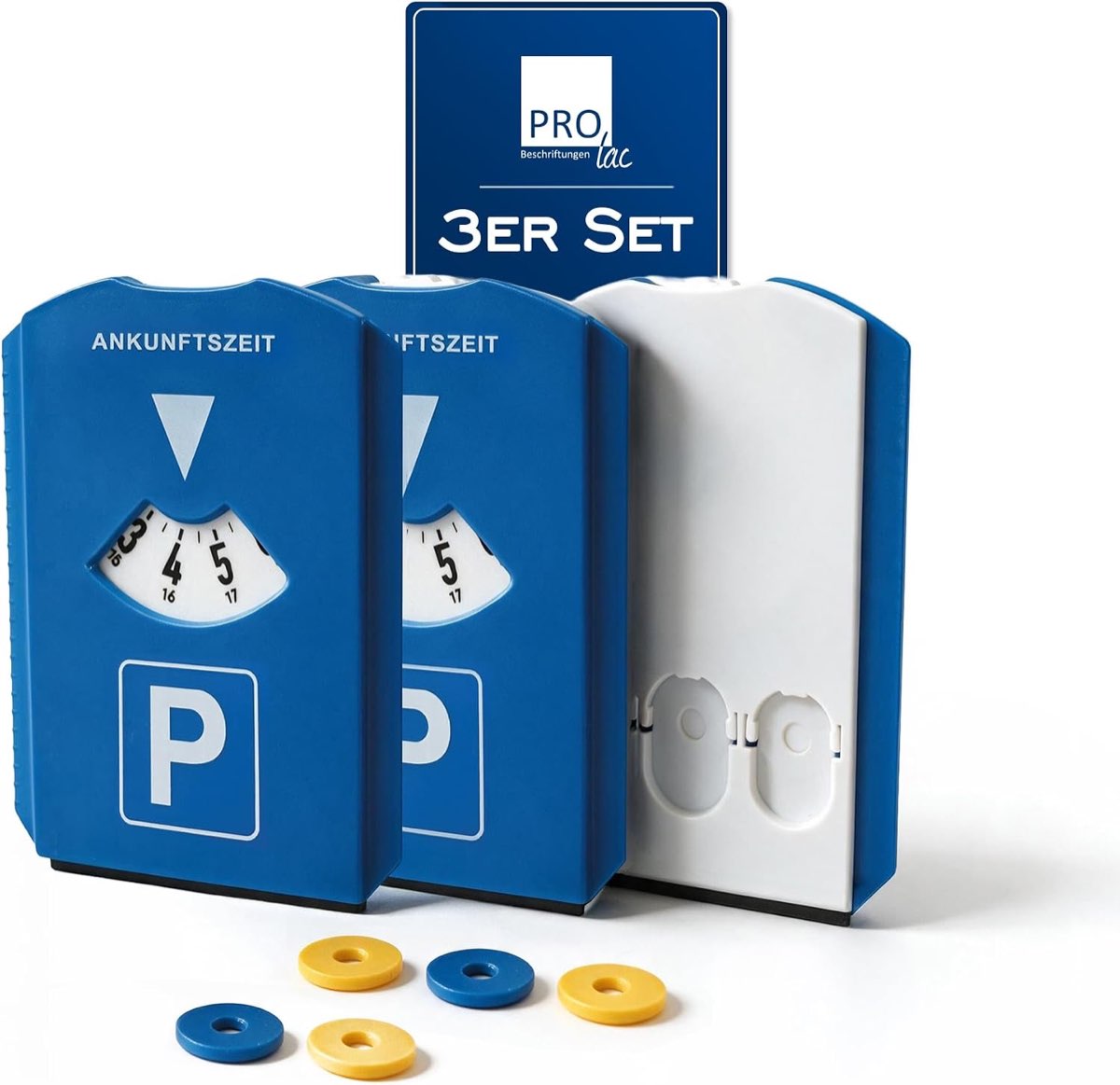 Prolac Parkscheibe 3er-Set mit Eiskratzer und Chips