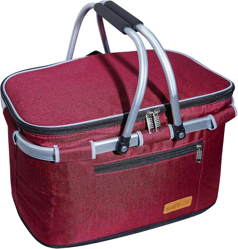 ABIUBIU Kühlkorb 26 l Weinrot