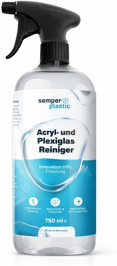 semper plastic Acryl- und Plexiglas Reiniger 750 ml mit Tuch