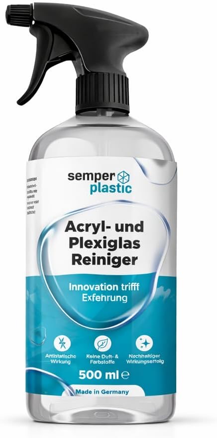 semper plastic Acryl- und Plexiglas Reiniger 500 ml mit Tuch