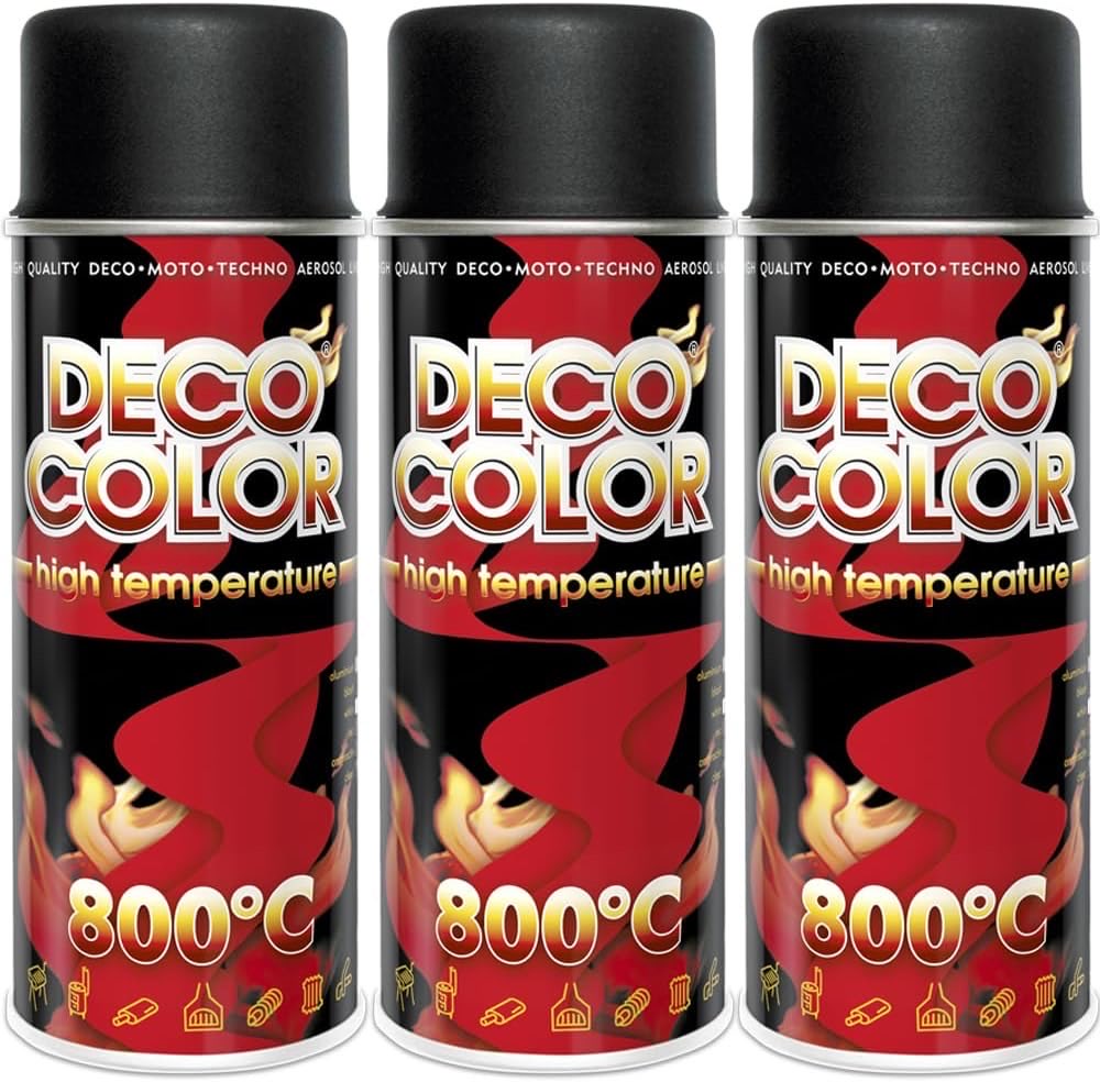Fahrzeugteile Hoffmann 3× 400 ml schwarz 800 °C