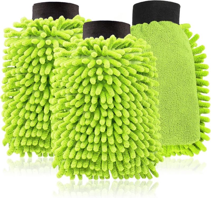com-four Waschhandschuh, 3 Stück