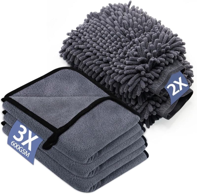 KALBIGRO Set mit 2 Waschhandschuhen