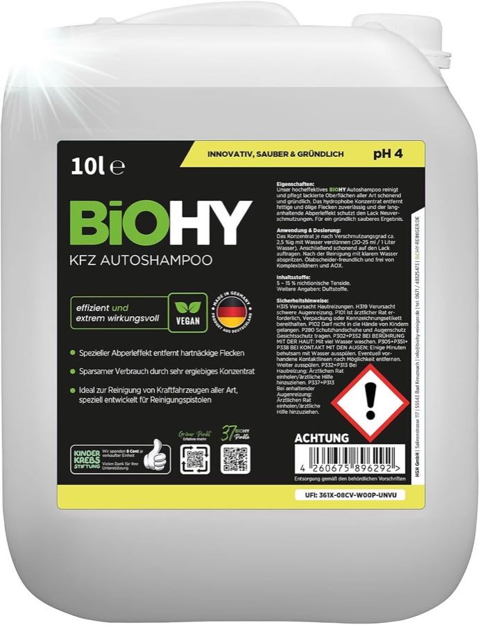 BiOHY Autoshampoo Konzentrat 10 Liter