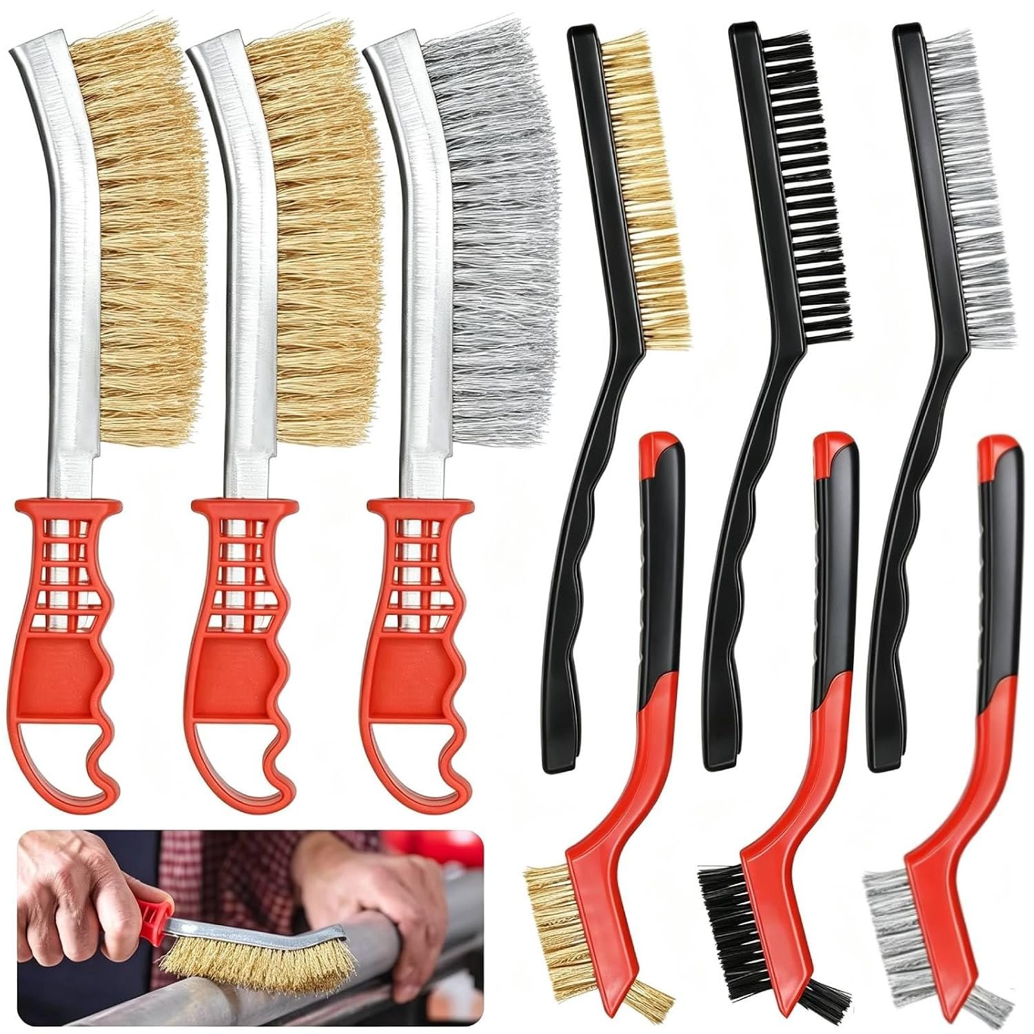Sinofort 9er Drahtbürsten-Set