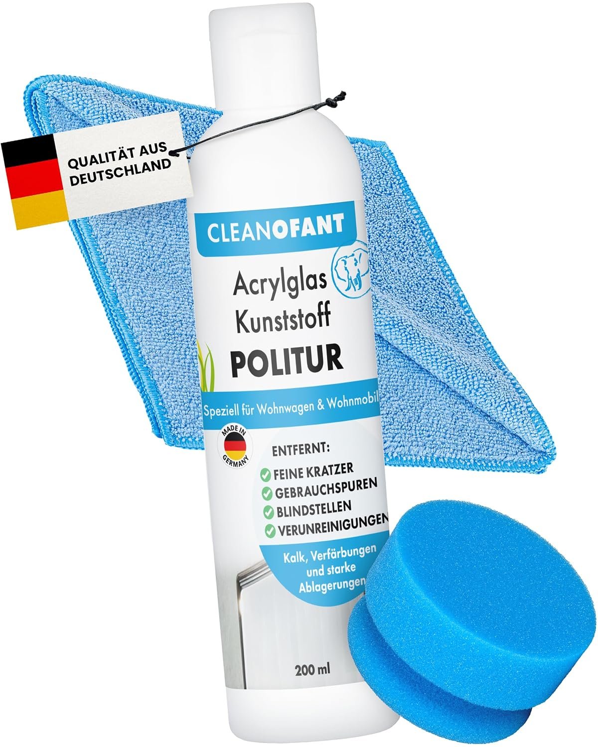 CLEANOFANT Acrylglas Kunststoff Politur Set