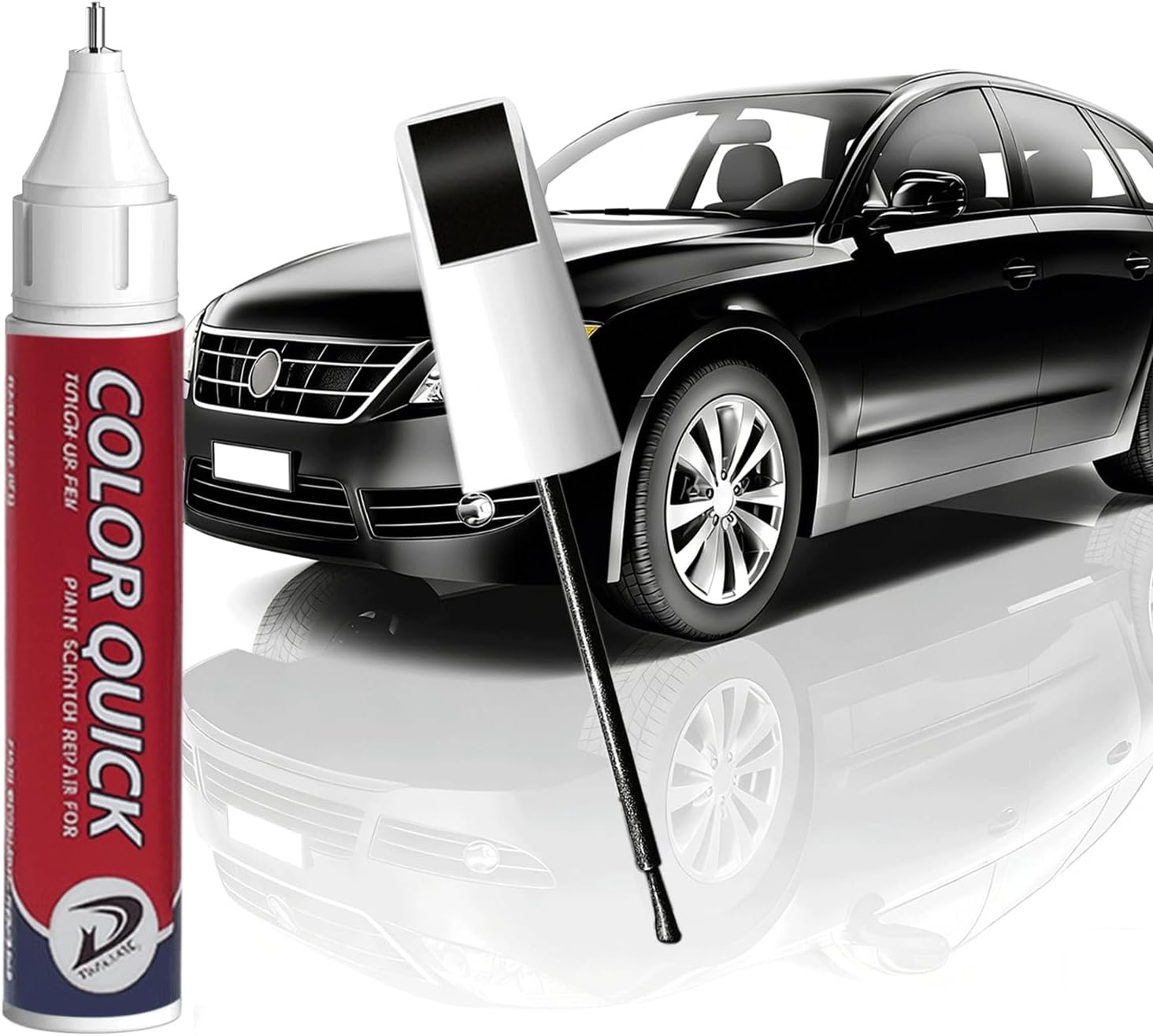 Testsieger LEMONSTONE Lackstift Auto Schwarz Glänzend