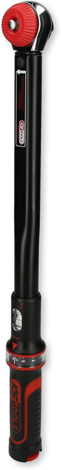 KS Tools Ratschen Drehmomentschlüssel 3/8" Drehknopf ERGOTORQUEprecision 516.1422 I 10-50 Nm I Mit Doppelskala in Nm und lbf•ft I Präzisions Schraubenschlüssel