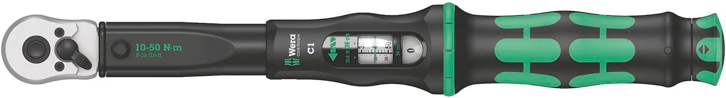 Drehmomentschlüssel 10–50 Nm – Testsieger Wera 05075620001 Click-Torque C 1 Drehmomentschlüssel mit Umschaltknar