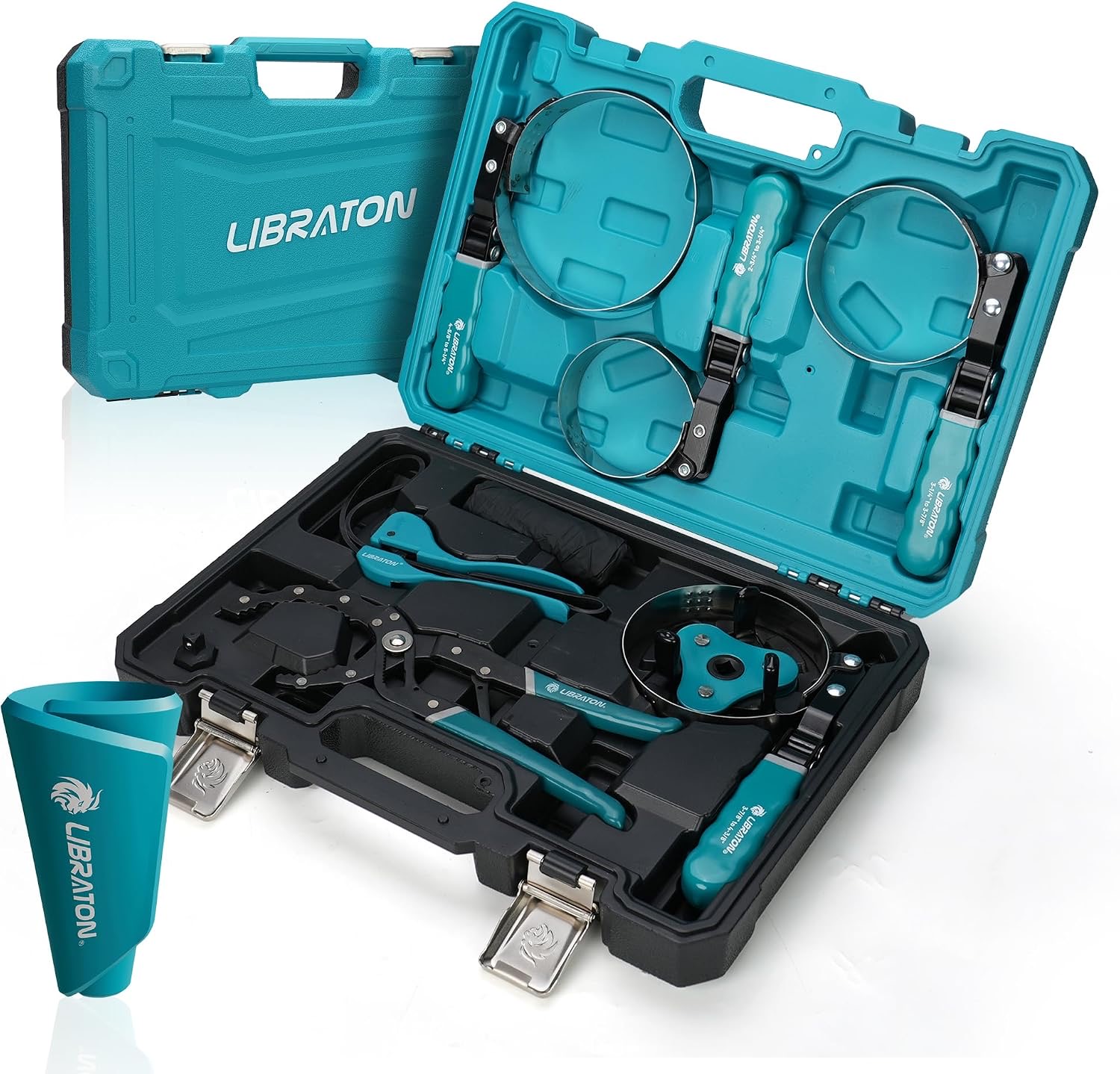 LIBRATON Ölfilter-Schraubenschlüsselset 11-teilig, Bandschlüssel Set