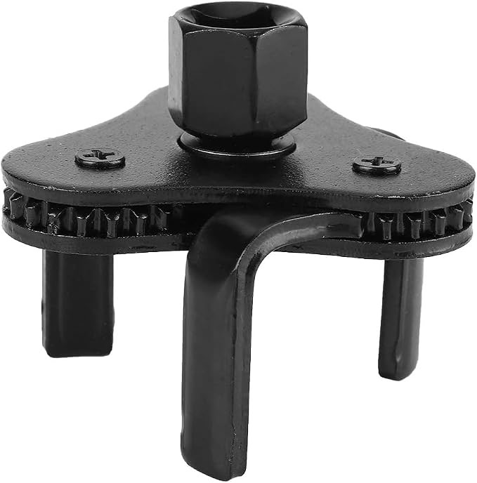 Universal Ölfilterschlüssel 64–116 mm, 3-Arm Ölfilter Schlüssel aus Kohlenstoffstahl, Verstellbares Ölfilter Werkzeug mit 3/8" Antriebsadapter, für PKW, Motorrad, LKW und Transporter