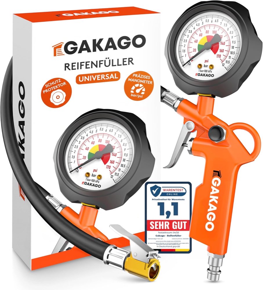 Gakago Gakago Reifenfüller 0–12 bar