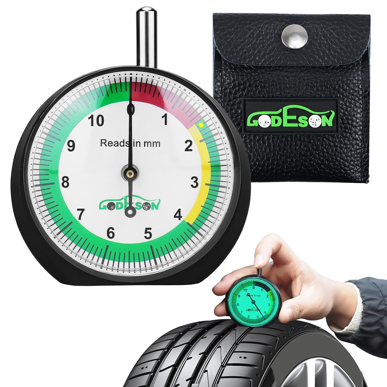 GODESON Leucht-Profiltiefenmesser 0–11 mm