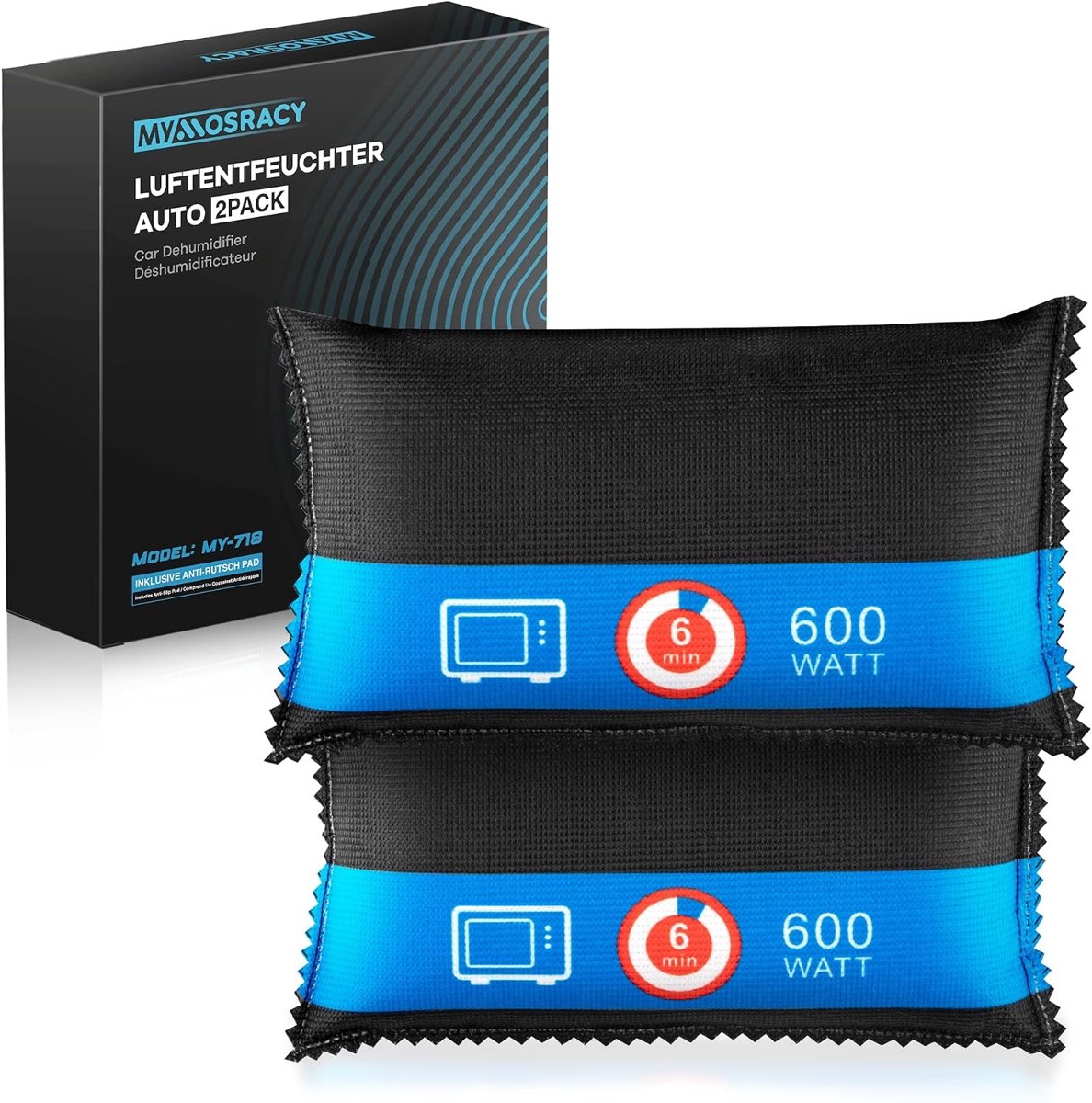 MOSRACY Luftentfeuchter Auto 2×400 g