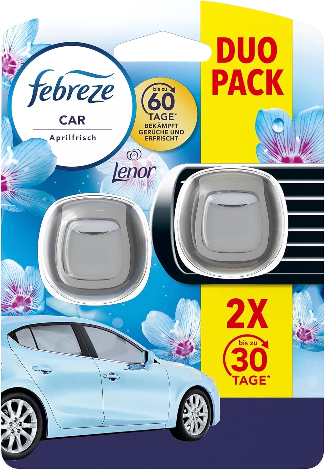 Febreze Autoduft Aprilfrisch, 2 Stück