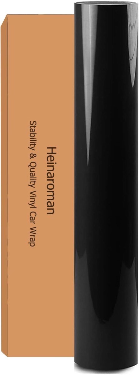 Heinaroman Autofolie Glanz Schwarz 30,5 × 152 cm
