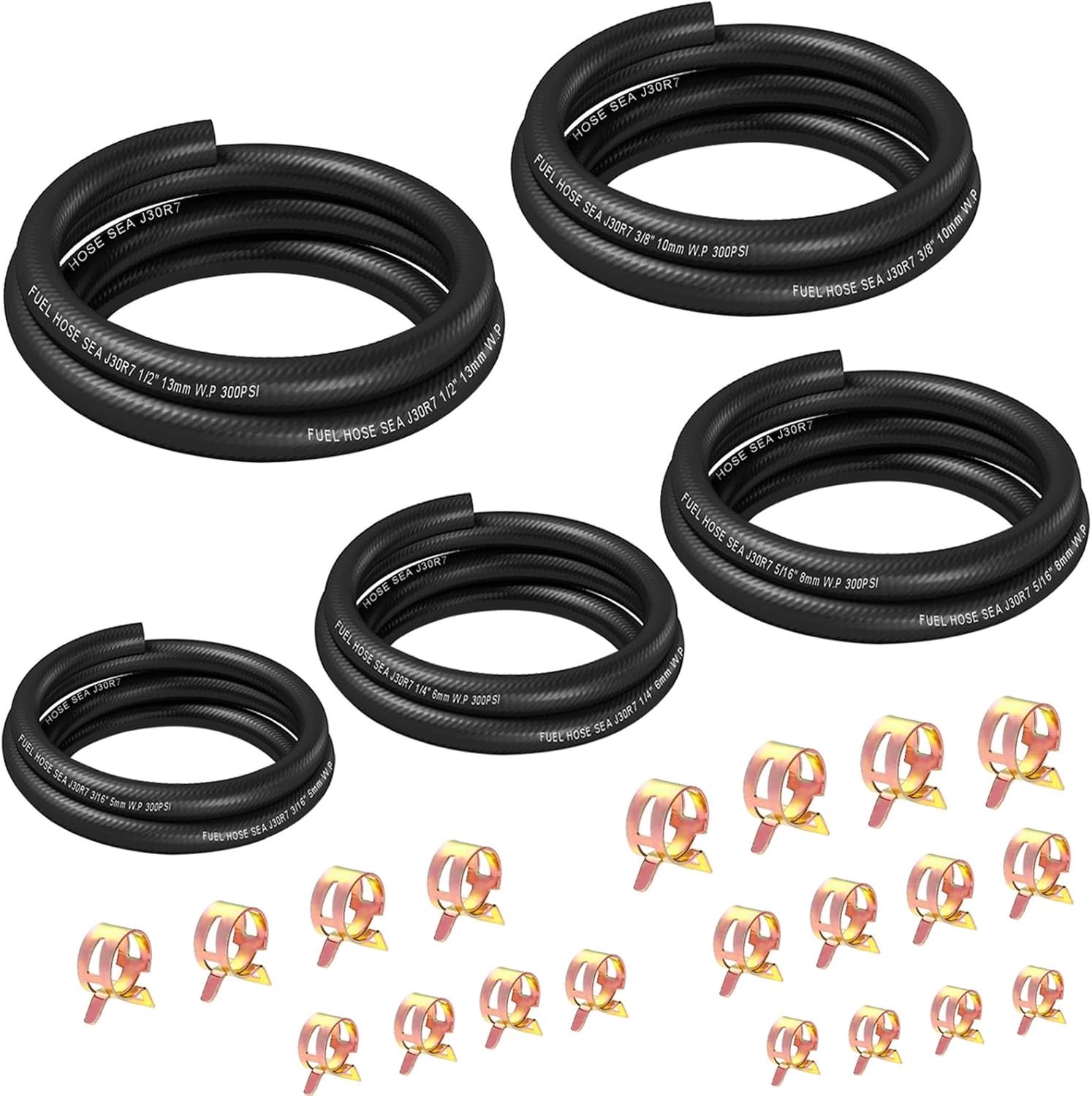 mxuteuk Kraftstoffschlauch-Kit 5 Größen