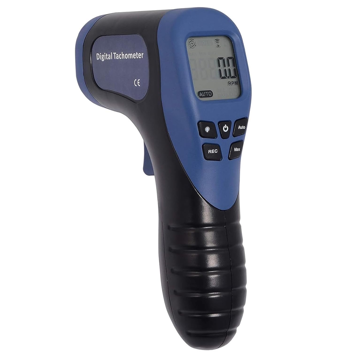 Digitaler Laser Tachometer Drehzahlmesser, Handheld LCD, Blau