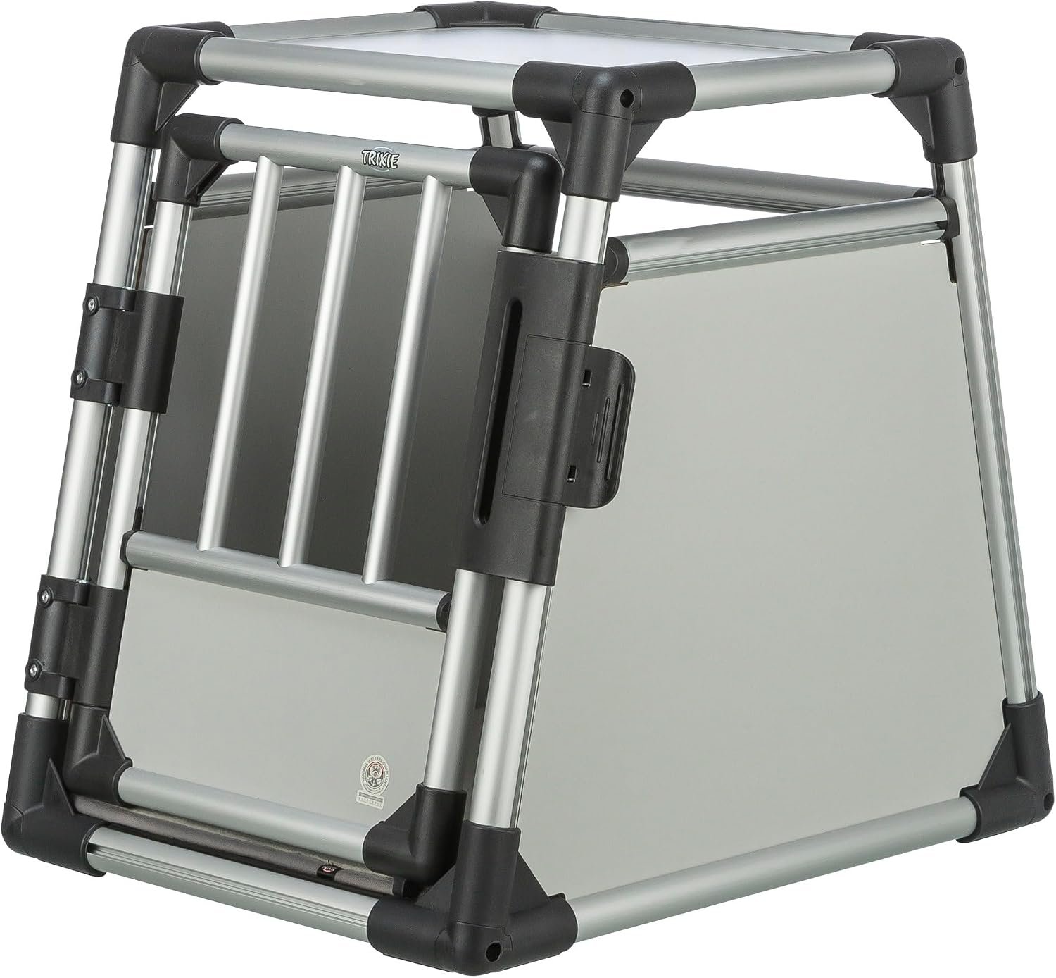 TRIXIE Hunde-Transportbox Aluminium L, robust – 92 x 64 x 78 cm, Graphit