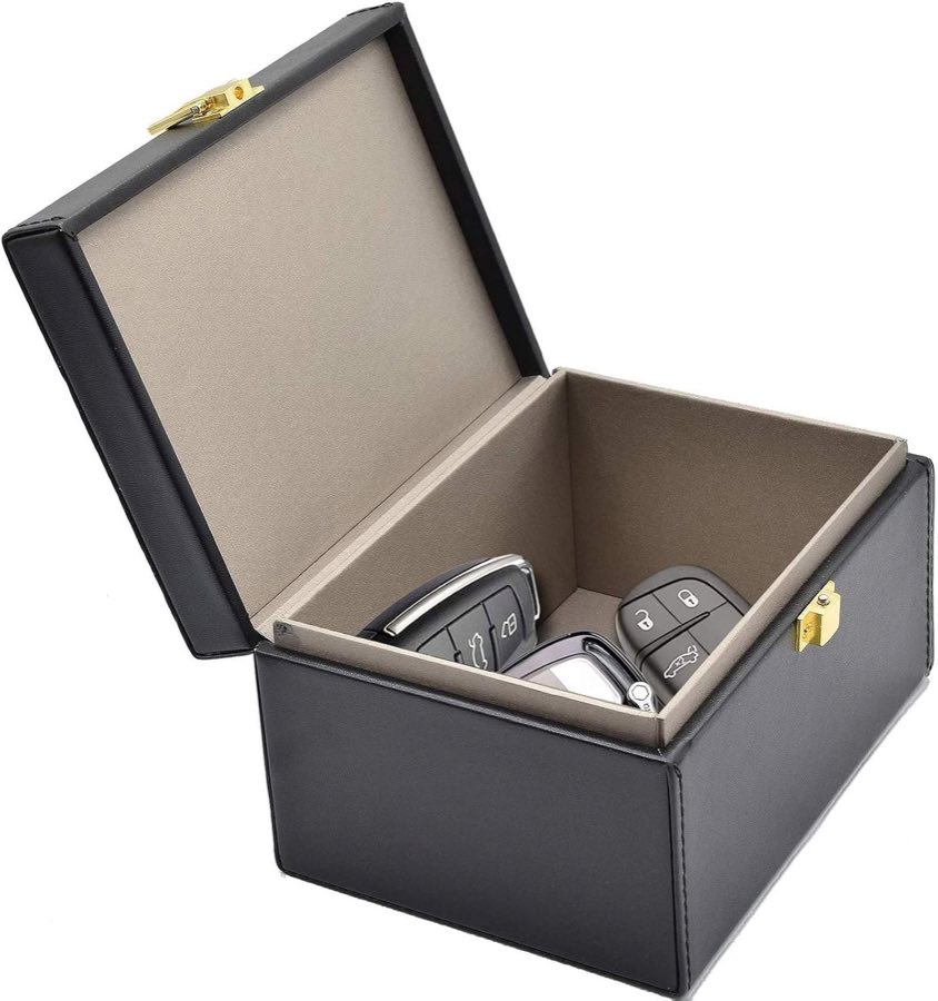 Keyless Go Schutz Autoschlüssel Box, Autoschlüssel Schutz Keyless Funkschlüssel Abschirmung RFID Autoschlüssel Safe Hülle Strahlenschutz Schlüsselbox (Black)