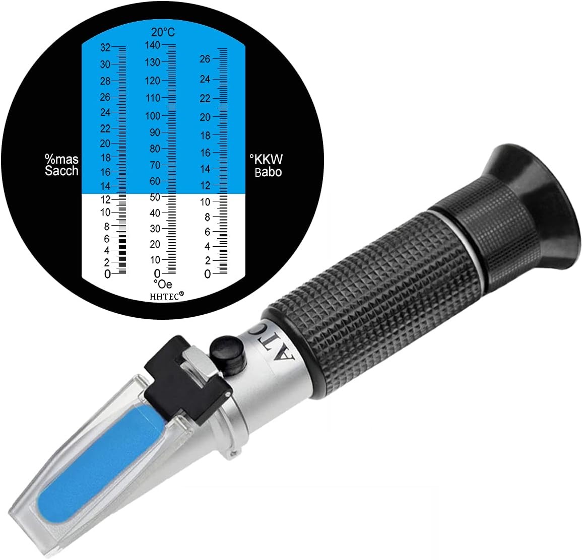 HHTEC Winzer-Refraktometer Brix/Oechsle