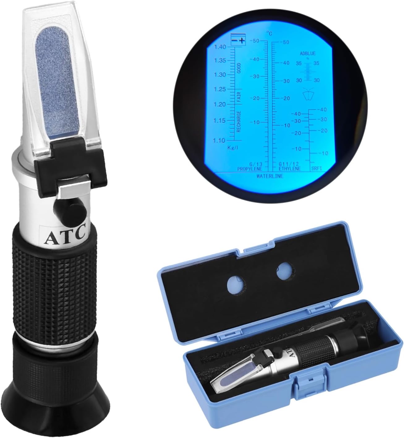 QWORK WD43048 Frostschutz-Refraktometer 4-in-1