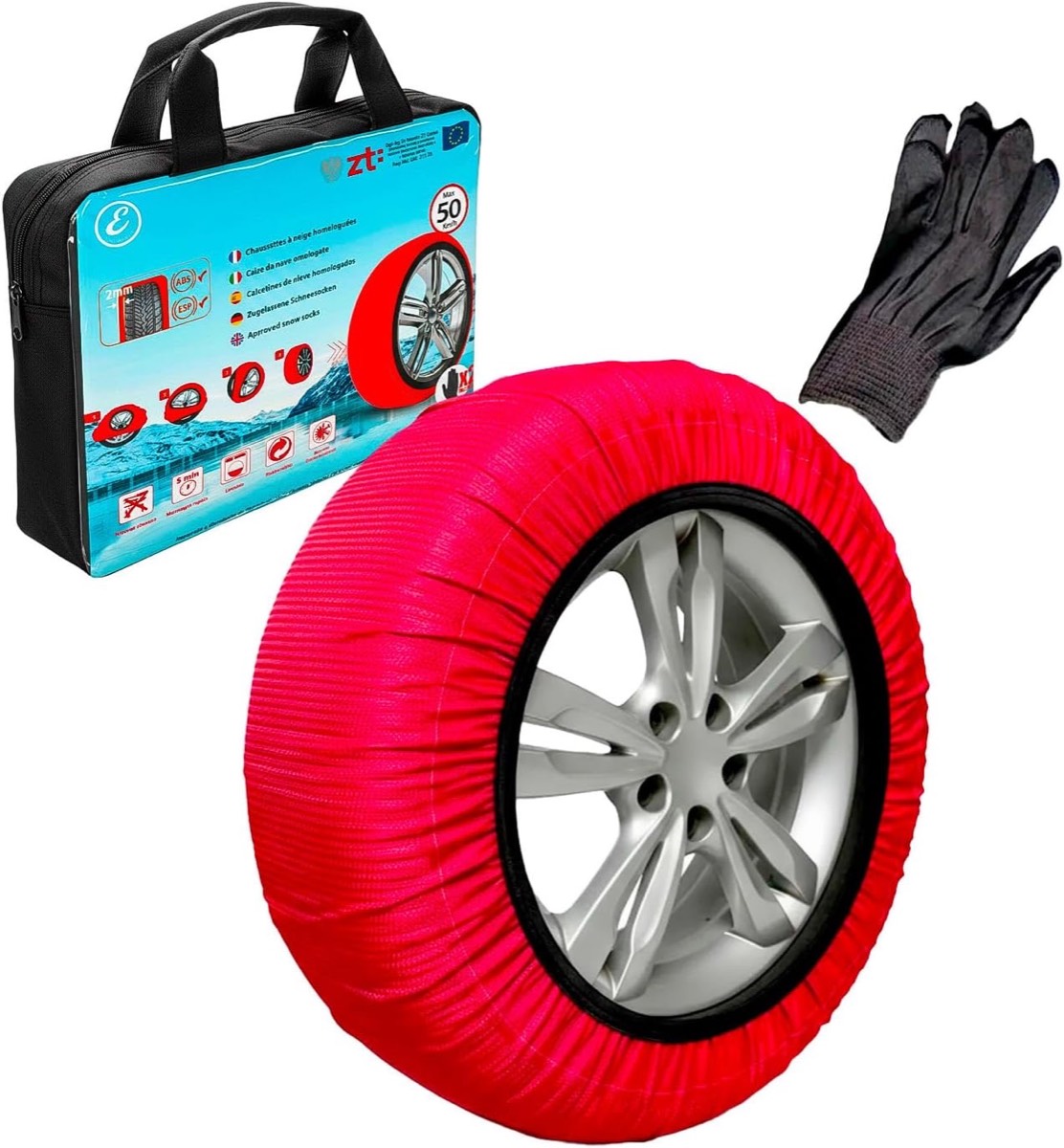 EGLEMTEK Textil Schneeketten XL