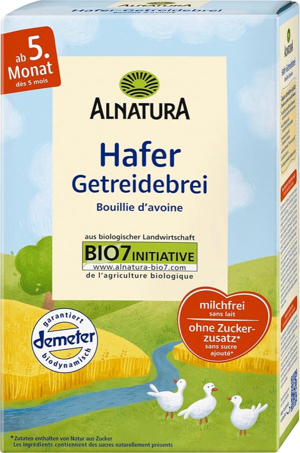 Alnatura Bio Hafer Getreidebrei, 250 g