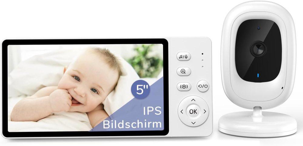 Jeeber Babyphone ohne WLAN, VB619, 5 Zoll, 1080p
