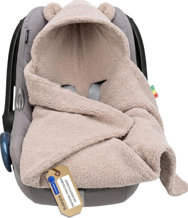 Solvera Einschlagdecke Bouclé Beige, 80×80